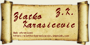 Zlatko Karašićević vizit kartica